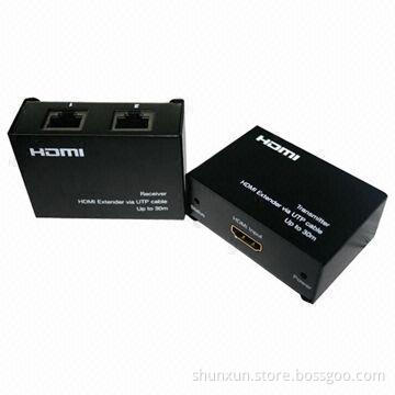 HDMI® Extenders, Over Dual 30m Cat5e Cable, Support 3D, CEC and Built-in ESD Protection